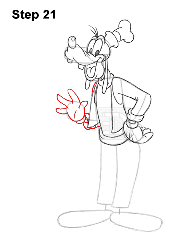 Draw Goofy Full Body 21 How to Draw Goofy Disney Full Body 21