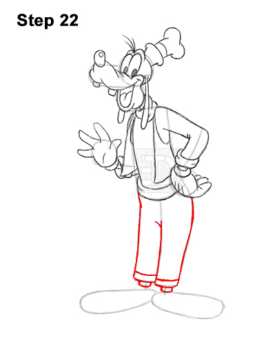 Draw Goofy Full Body 22 How to Draw Goofy Disney Full Body 22