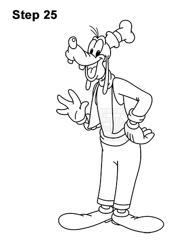 Draw Goofy Full Body 25 How to Draw Goofy Disney Full Body 25