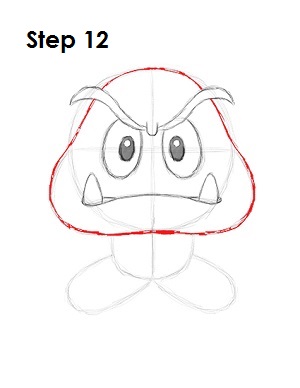 How to Draw Goomba 12 How to Draw Goomba Step 12