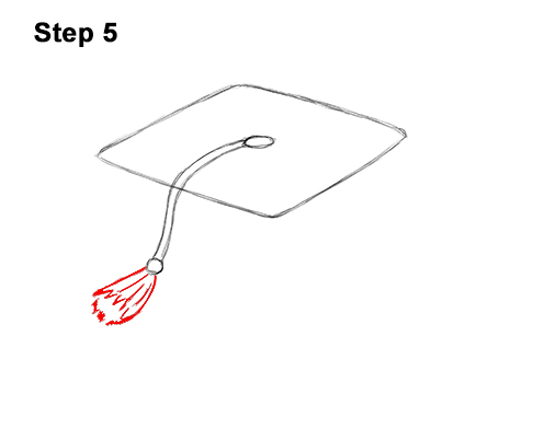 How to Draw Cartoon Graduation Cap Diploma Mortarboard 5