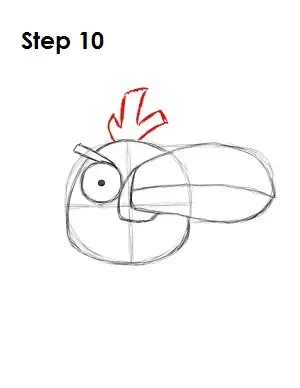 Draw Green Angry Bird Step 10