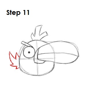 Draw Green Angry Bird Step 11 Draw Green Angry Bird Step 11