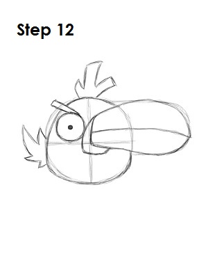 Draw Green Angry Bird Step 12 Draw Green Angry Bird Step 12