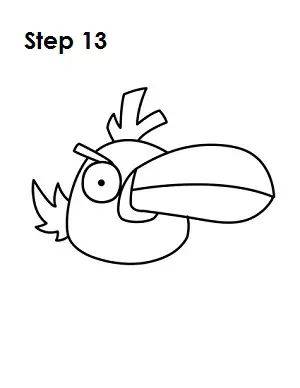 Draw Green Angry Bird Step 13