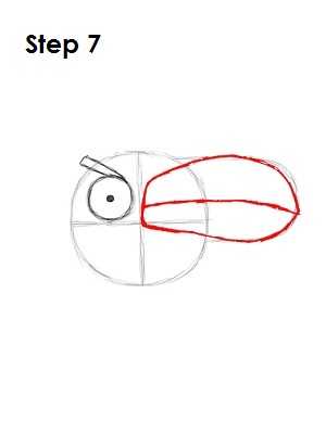 Draw Green Angry Bird Step 7 Draw Green Angry Bird Step 7