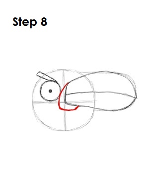 Draw Green Angry Bird Step 8 Draw Green Angry Bird Step 8