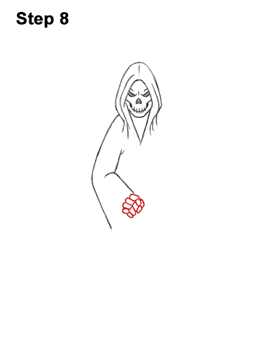 Draw Cartoon Grim Reaper Halloween 8 How to Draw Scary Halloween Grim Reaper Scythe Skeleton 8