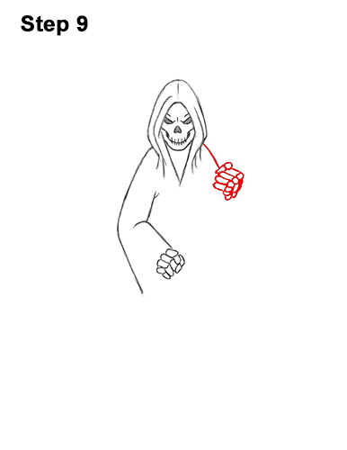 Draw Cartoon Grim Reaper Halloween 9 How to Draw Scary Halloween Grim Reaper Scythe Skeleton 9