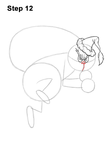 Draw the Grinch Full Body 12 How to Draw The Grinch Stole Christmas 12