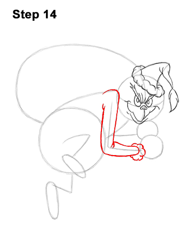 Draw the Grinch Full Body 14 How to Draw The Grinch Stole Christmas 14