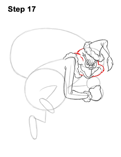 Draw the Grinch Full Body 17 How to Draw The Grinch Stole Christmas 17