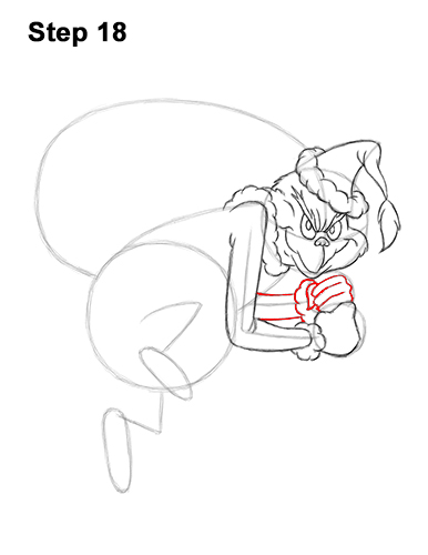 Draw the Grinch Full Body 18 How to Draw The Grinch Stole Christmas 18