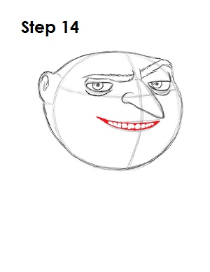 Draw Gru Step 14 Draw Gru Despicable Me 14
