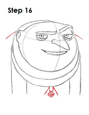 Draw Gru Step 16 Draw Gru Despicable Me 16
