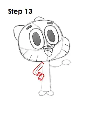Draw Sailor Gumball Watterson Step 13