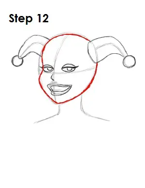 How to Draw Harley Quinn Step 12