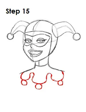 How to Draw Harley Quinn Step 15