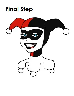 How to Draw Harley Quinn Final Step