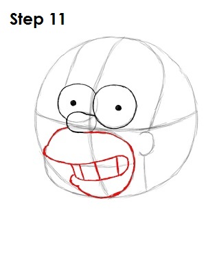 Draw Homer Simpson Step 11 Draw Homer Simpson Step 11