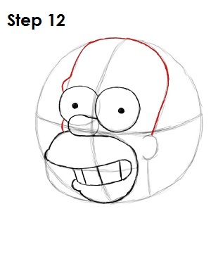 Draw Homer Simpson Step 12 Draw Homer Simpson Step 12
