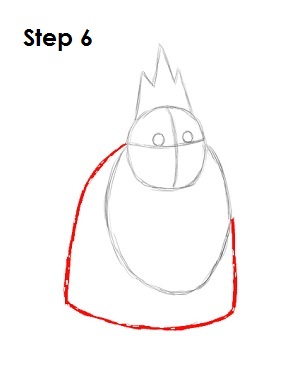 Draw the Ice King Step 6 Draw Ice King Step 6