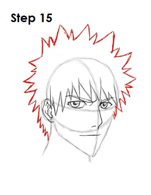  Draw Ichigo Step 15