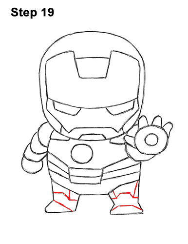 Mini Iron Man Drawing 19 Draw Mini Chibi Cute Little Iron Man 19