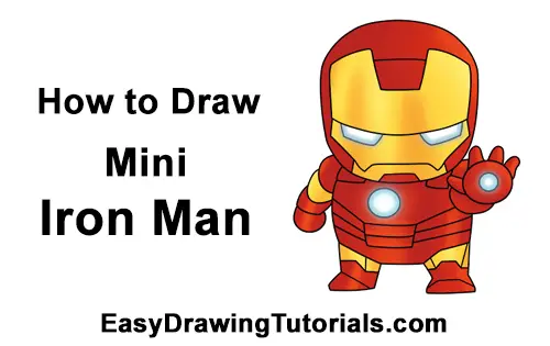 How to Draw Mini Chibi Little Iron Man