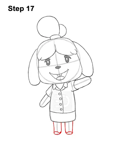 How to Draw Isabelle Animal Crossing Nintendo 17