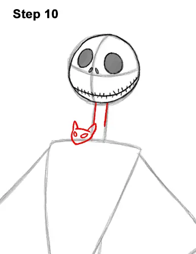 How to Draw Jack Skellington Nightmare Before Christmas Full Body 10