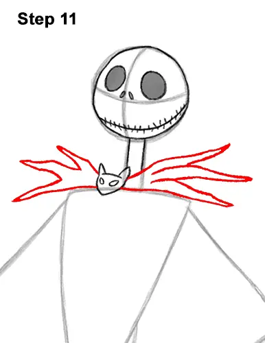 How to Draw Jack Skellington Nightmare Before Christmas Full Body 11