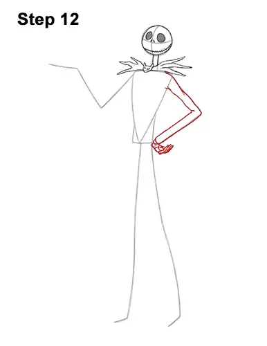 How to Draw Jack Skellington Nightmare Before Christmas Full Body 12