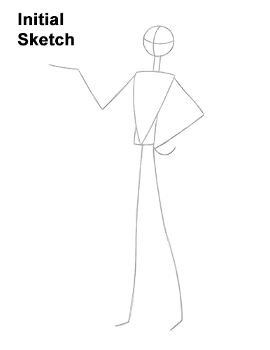 Draw Jack Skellington Nightmare Before Christmas Full Body Guidelines How to Draw Jack Skellington Nightmare Before Christmas Full Body Guides Lines