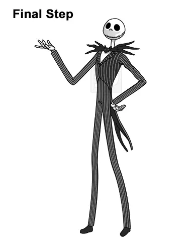 How to Draw Jack Skellington Nightmare Before Christmas Full Body