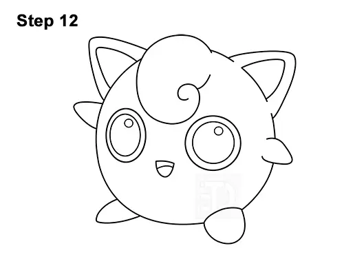 How to Draw Cute Jigglypuff Pokemon 12