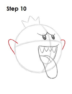 Draw King Boo Step 10 Draw King Boo 10