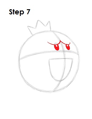Draw King Boo Step 1 Draw King Boo 7