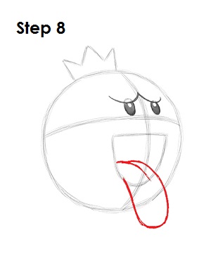 Draw King Boo Step 8 Draw King Boo 8