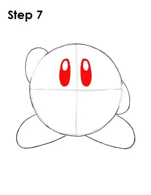 Draw Kirby Nintendo Step 7