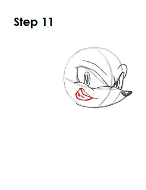 How to Draw Knuckles Step 11 Draw Knuckles Step 11