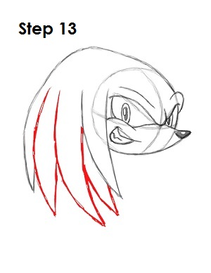 How to Draw Knuckles Step 13 Draw Knuckles Step 13