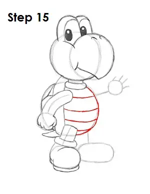 How to Draw Koopa Troopa Step 15