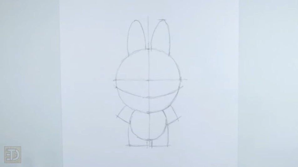 Guidelines Pencil Sketch How to Draw Labubu Guidelines