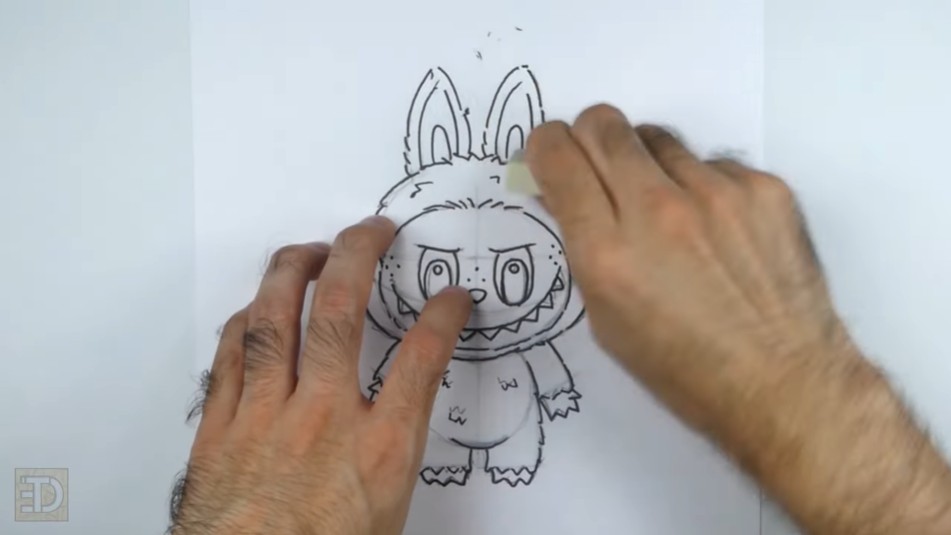 Ink and Erase Guidelines Inking Labubu