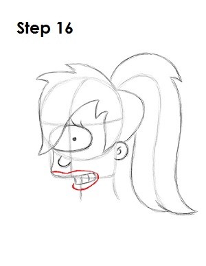 Draw Leela Step 16 Draw Leela 16