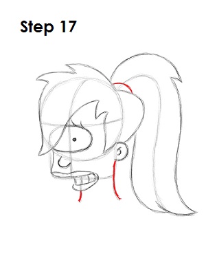 Draw Leela Step 17 Draw Leela 17