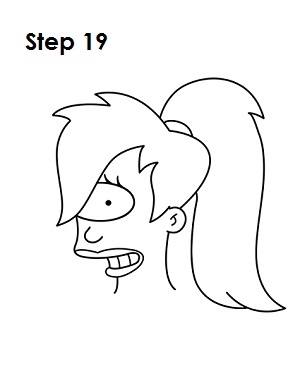 Draw Leela Step 19 Draw Leela 19
