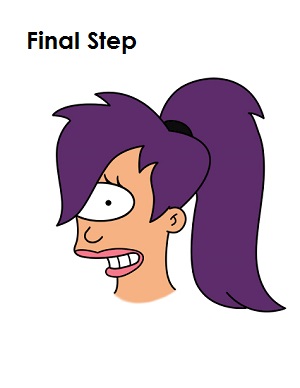Draw Leela Step 20 Draw Leela 20