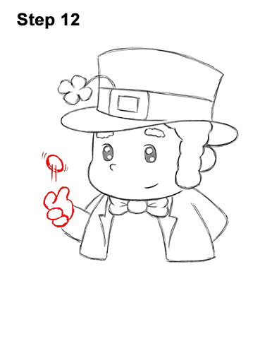 Draw Cute Cartoon Leprecahun 12 How to Draw Cartoon Cute Leprecahun Chibi 12